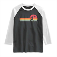 Retro Cricket Player Raglan Shirt Retro Vintage Sport Batsman Cricket Gifts