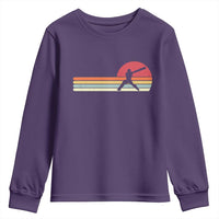 Retro Cricket Player Youth Sweatshirt Retro Vintage Sport Batsman Cricket Gifts
