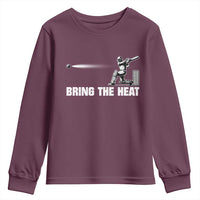 Cricket Player Youth Sweatshirt Bring The Heat Batting
