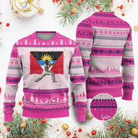 Antigua and Barbuda Cricket Ugly Christmas Sweater Retro Vintage Sport Antiguan Flag West Indies Fan