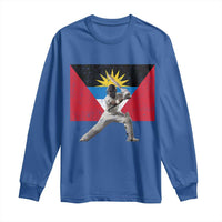 Antigua and Barbuda Cricket Long Sleeve Shirt Retro Vintage Sport Antiguan Flag West Indies Fan