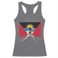 Antigua and Barbuda Cricket Racerback Tank Top Retro Vintage Sport Antiguan Flag West Indies Fan