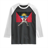 Antigua and Barbuda Cricket Raglan Shirt Retro Vintage Sport Antiguan Flag West Indies Fan