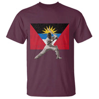 Antigua and Barbuda Cricket T Shirt Retro Vintage Sport Antiguan Flag West Indies Fan
