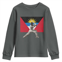 Antigua and Barbuda Cricket Youth Sweatshirt Retro Vintage Sport Antiguan Flag West Indies Fan