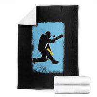 Saint Lucia Cricket Throw Blanket Retro Vintage Sport Saint Lucian Flag West Indies Cricket Fan