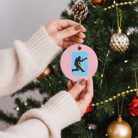 Saint Lucia Cricket Ceramic Ornament Retro Vintage Sport Saint Lucian Flag West Indies Cricket Fan