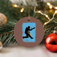 Saint Lucia Cricket Ceramic Ornament Retro Vintage Sport Saint Lucian Flag West Indies Cricket Fan