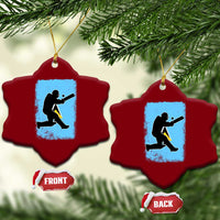 Saint Lucia Cricket Ceramic Ornament Retro Vintage Sport Saint Lucian Flag West Indies Cricket Fan