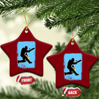 Saint Lucia Cricket Ceramic Ornament Retro Vintage Sport Saint Lucian Flag West Indies Cricket Fan