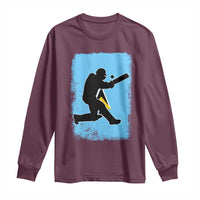 Saint Lucia Cricket Long Sleeve Shirt Retro Vintage Sport Saint Lucian Flag West Indies Cricket Fan