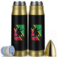 Saint Kitts and Nevis Cricket Bullet Tumbler Retro Vintage Sport Kittitian Flag West Indies Cricket Fan