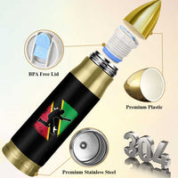 Saint Kitts and Nevis Cricket Bullet Tumbler Retro Vintage Sport Kittitian Flag West Indies Cricket Fan