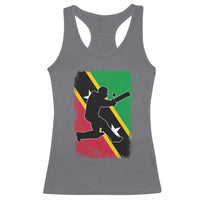 Saint Kitts and Nevis Cricket Racerback Tank Top Retro Vintage Sport Kittitian Flag West Indies Cricket Fan