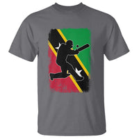 Saint Kitts and Nevis Cricket T Shirt Retro Vintage Sport Kittitian Flag West Indies Cricket Fan