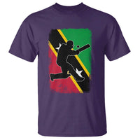 Saint Kitts and Nevis Cricket T Shirt Retro Vintage Sport Kittitian Flag West Indies Cricket Fan