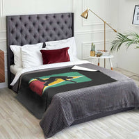 Guyana Cricket Throw Blanket Retro Vintage Sport Guyanese Flag West Indies Cricket Fan