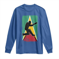Guyana Cricket Long Sleeve Shirt Retro Vintage Sport Guyanese Flag West Indies Cricket Fan