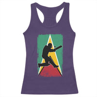 Guyana Cricket Racerback Tank Top Retro Vintage Sport Guyanese Flag West Indies Cricket Fan