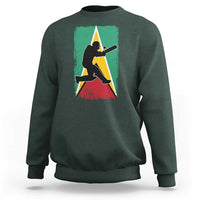 Guyana Cricket Sweatshirt Retro Vintage Sport Guyanese Flag West Indies Cricket Fan