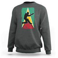 Guyana Cricket Sweatshirt Retro Vintage Sport Guyanese Flag West Indies Cricket Fan