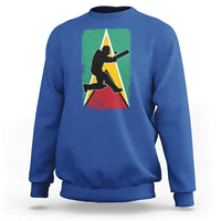 Guyana Cricket Sweatshirt Retro Vintage Sport Guyanese Flag West Indies Cricket Fan