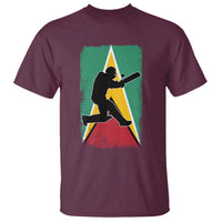 Guyana Cricket T Shirt Retro Vintage Sport Guyanese Flag West Indies Cricket Fan
