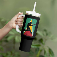 Guyana Cricket Tumbler With Handle Retro Vintage Sport Guyanese Flag West Indies Cricket Fan