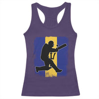 Barbados Cricket Racerback Tank Top Retro Vintage Sport Bajan Flag West Indies Cricket Fan