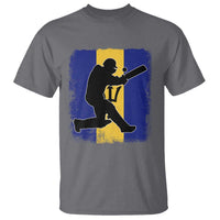 Barbados Cricket T Shirt Retro Vintage Sport Bajan Flag West Indies Cricket Fan