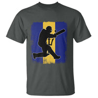 Barbados Cricket T Shirt Retro Vintage Sport Bajan Flag West Indies Cricket Fan