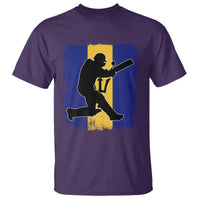 Barbados Cricket T Shirt Retro Vintage Sport Bajan Flag West Indies Cricket Fan