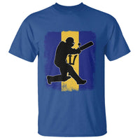Barbados Cricket T Shirt Retro Vintage Sport Bajan Flag West Indies Cricket Fan