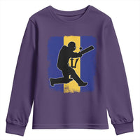 Barbados Cricket Youth Sweatshirt Retro Vintage Sport Bajan Flag West Indies Cricket Fan