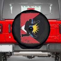 Antigua and Barbuda Cricket Spare Tire Cover Retro Vintage Sport Antiguan Flag West Indies Cricket Fan