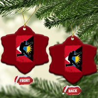 Antigua and Barbuda Cricket Ceramic Ornament Retro Vintage Sport Antiguan Flag West Indies Cricket Fan