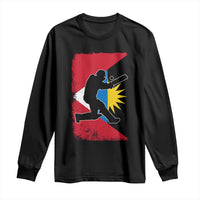 Antigua and Barbuda Cricket Long Sleeve Shirt Retro Vintage Sport Antiguan Flag West Indies Cricket Fan