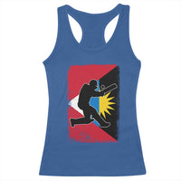 Antigua and Barbuda Cricket Racerback Tank Top Retro Vintage Sport Antiguan Flag West Indies Cricket Fan