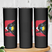 Antigua and Barbuda Cricket Skinny Tumbler Retro Vintage Sport Antiguan Flag West Indies Cricket Fan