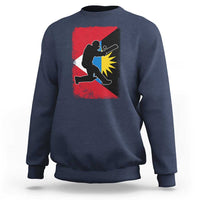 Antigua and Barbuda Cricket Sweatshirt Retro Vintage Sport Antiguan Flag West Indies Cricket Fan