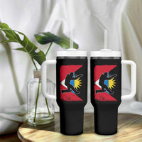 Antigua and Barbuda Cricket Tumbler With Handle Retro Vintage Sport Antiguan Flag West Indies Cricket Fan