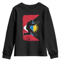 Antigua and Barbuda Cricket Youth Sweatshirt Retro Vintage Sport Antiguan Flag West Indies Cricket Fan