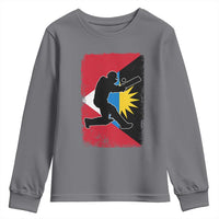 Antigua and Barbuda Cricket Youth Sweatshirt Retro Vintage Sport Antiguan Flag West Indies Cricket Fan