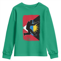 Antigua and Barbuda Cricket Youth Sweatshirt Retro Vintage Sport Antiguan Flag West Indies Cricket Fan
