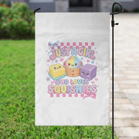 Just A Girl Who Loves Squishies Garden Flag Cute Kawaii Dumpling Graphic Coquette Bow Girls