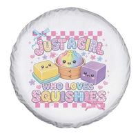 Just A Girl Who Loves Squishies Spare Tire Cover Cute Kawaii Dumpling Graphic Coquette Bow Girls