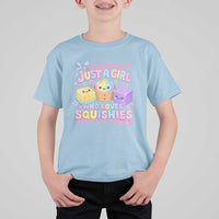 Just A Girl Who Loves Squishies T Shirt For Kid Cute Kawaii Dumpling Graphic Coquette Bow Girls