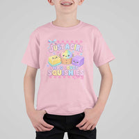Just A Girl Who Loves Squishies T Shirt For Kid Cute Kawaii Dumpling Graphic Coquette Bow Girls
