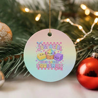 Just A Girl Who Loves Squishies Ceramic Ornament Cute Kawaii Dumpling Graphic Coquette Bow Girls