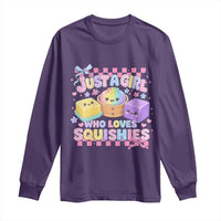 Just A Girl Who Loves Squishies Long Sleeve Shirt Cute Kawaii Dumpling Graphic Coquette Bow Girls